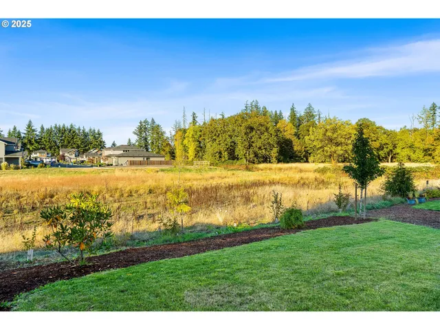 a view of yard with ocean view