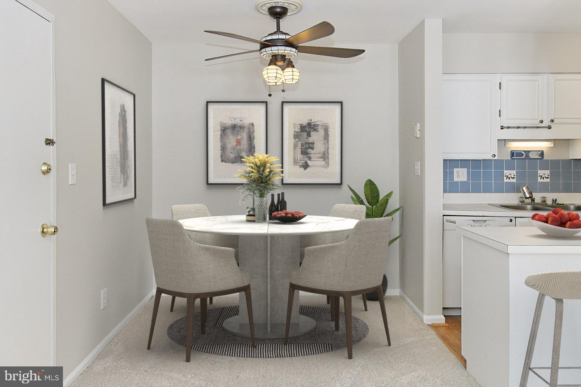 5905 F Kingsford Road, Unit 389 Springfield, VA 22152 - Photo 17 of 58 Dining room virtually staged