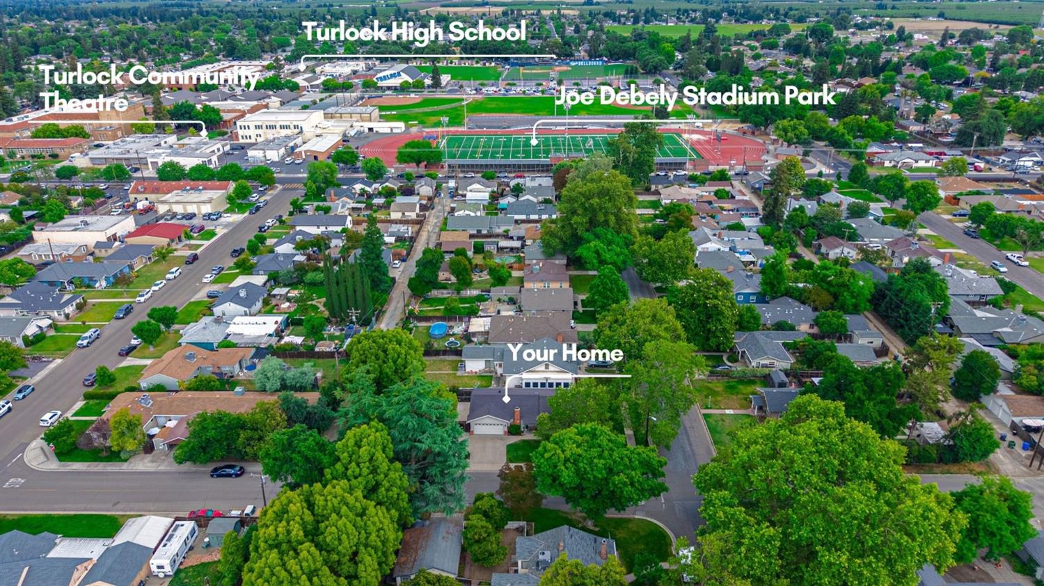 550 Bell Street Turlock, CA 95380 - Photo 33 of 36 an aerial view of multiple house