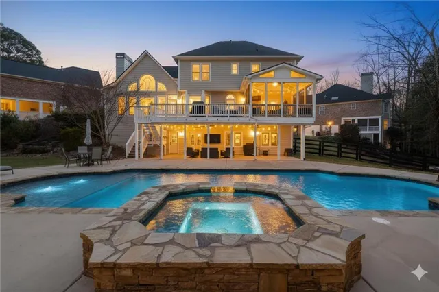 an aerial view of multiple house