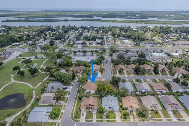 an aerial view of multiple house