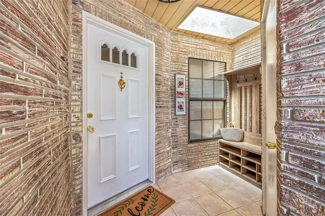 a view of front door of house