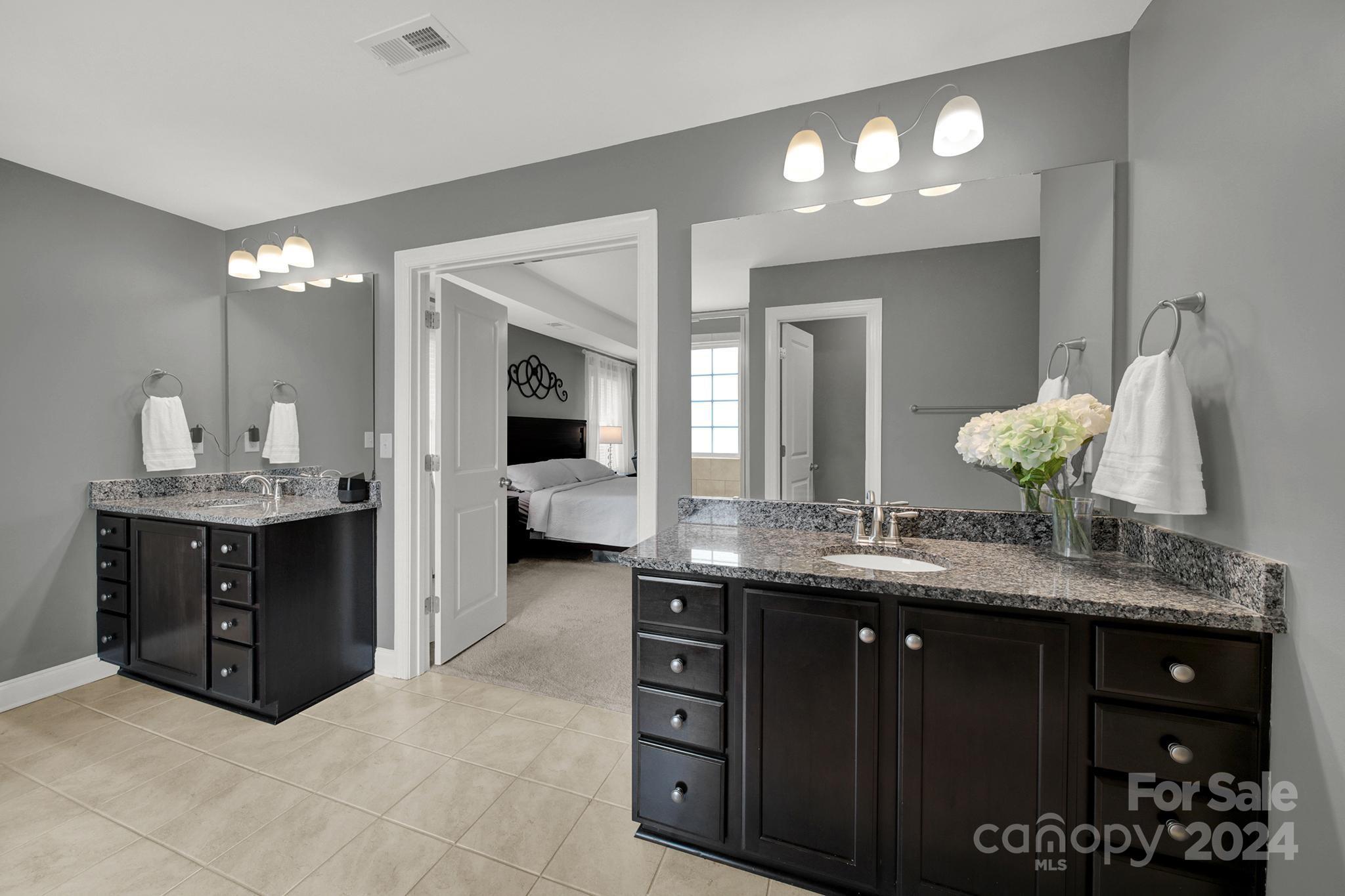 1826 Larkspur Way Tega Cay, SC 29708 - Photo 24 of 48 a bathroom with a granite countertop sink and a mirror
