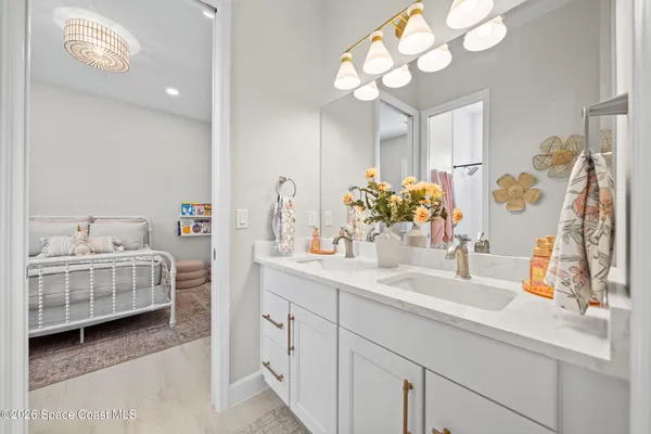 a view of a garage with storage