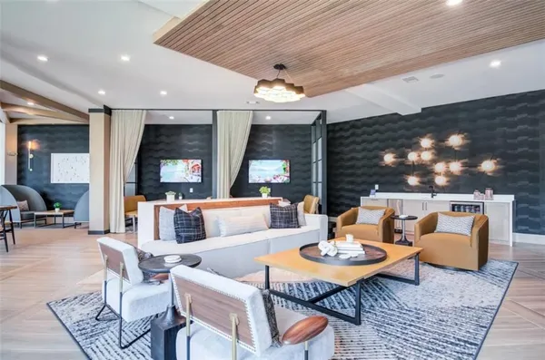 a front view of a house with entertaining space