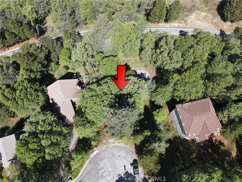 30029 Enchanted Way Running Springs, CA 92382 - Photo 2 of 8 a aerial view of a house with a yard and trees