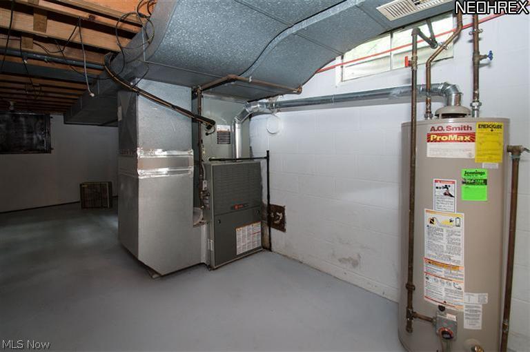 2610 Addyston Road Akron, OH 44313 - Photo 17 of 20 Basement Mechanical view - new Trane furnace and central air!