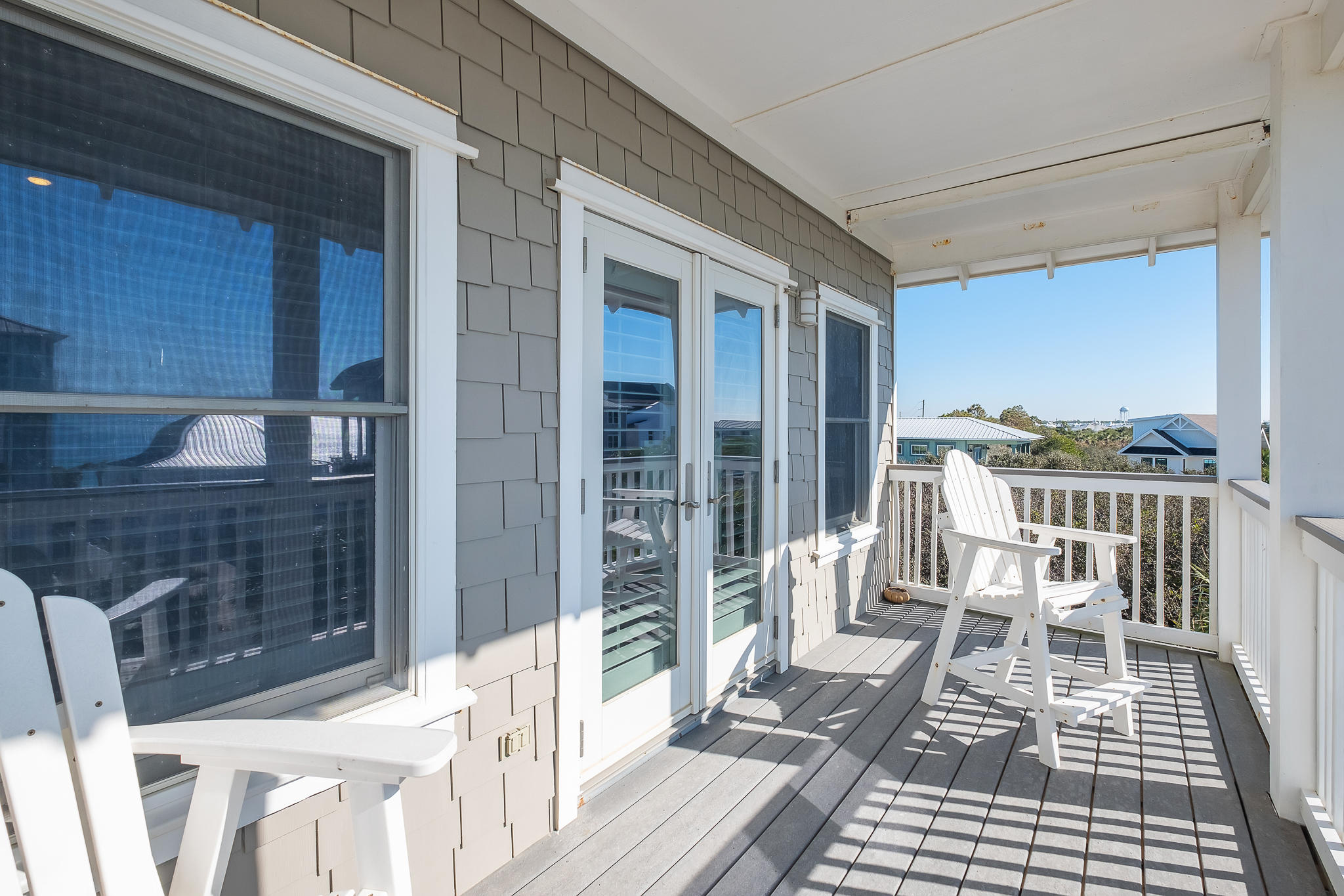 8968 East County Highway 30A Inlet Beach, FL 32461 - Photo 46 of 46 a view of a balcony with wooden floor