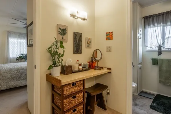 a building outdoor space with patio furniture