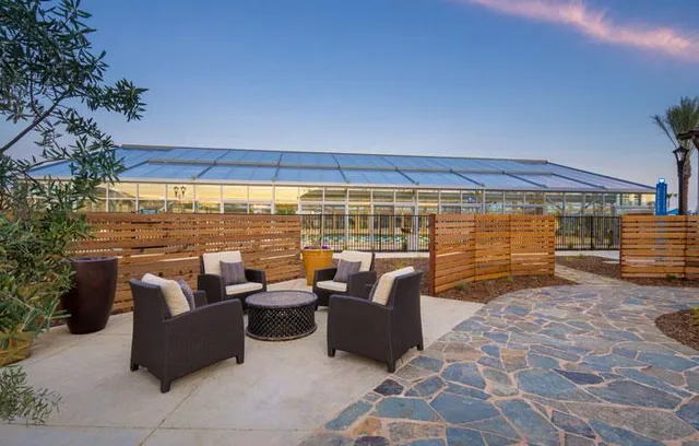 a outdoor space with patio the couch and dining table