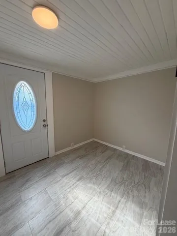 a view of a hallway with entryway