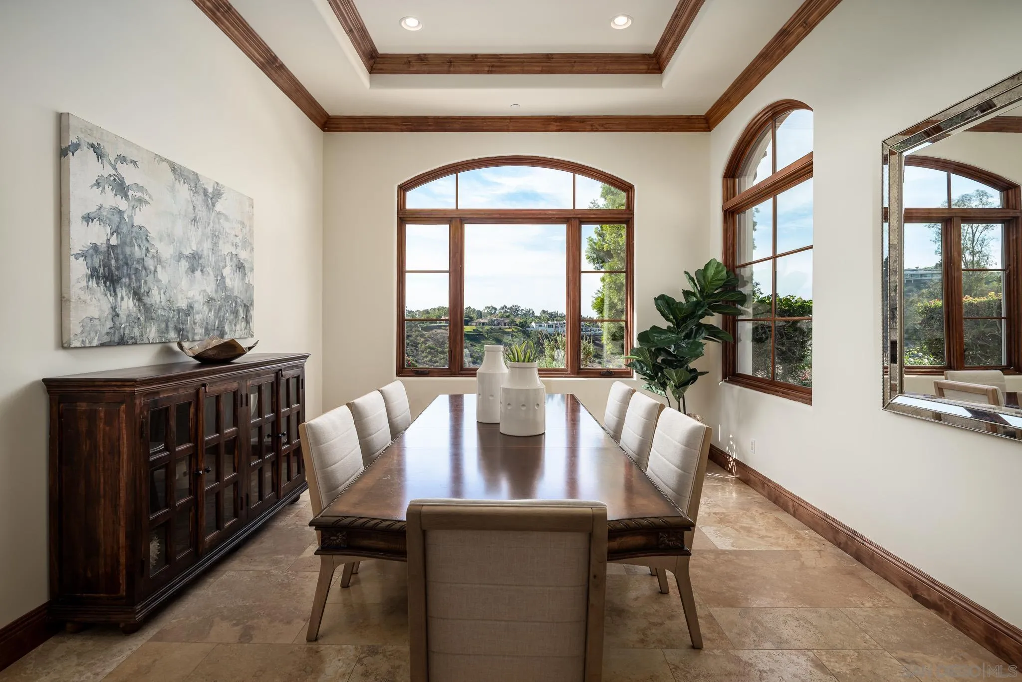 16531 Zumaque Street Rancho Santa Fe, CA 92067 - Photo 20 of 48 a view of a dining room with furniture window and outside view