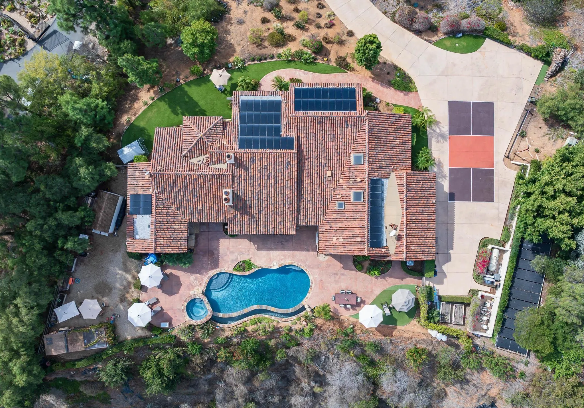 16531 Zumaque Street Rancho Santa Fe, CA 92067 - Photo 4 of 48 an aerial view of a house with yard