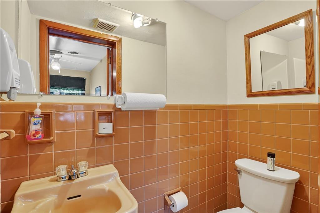 718 West Ingomar Road Pittsburgh, PA 15237 - Photo 34 of 40 a bathroom with a sink mirror and toilet