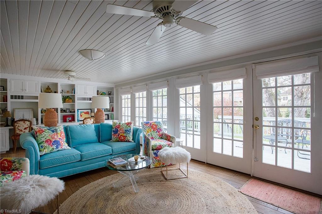 2741 Spring Garden Road Winston-Salem, NC 27106 - Photo 16 of 30 4-season sunroom overlooks rear deck