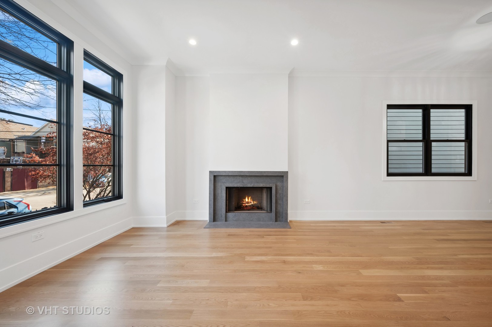 3018 North Seminary Avenue Chicago, IL 60657 - Photo 28 of 62 an empty room with windows and fireplace