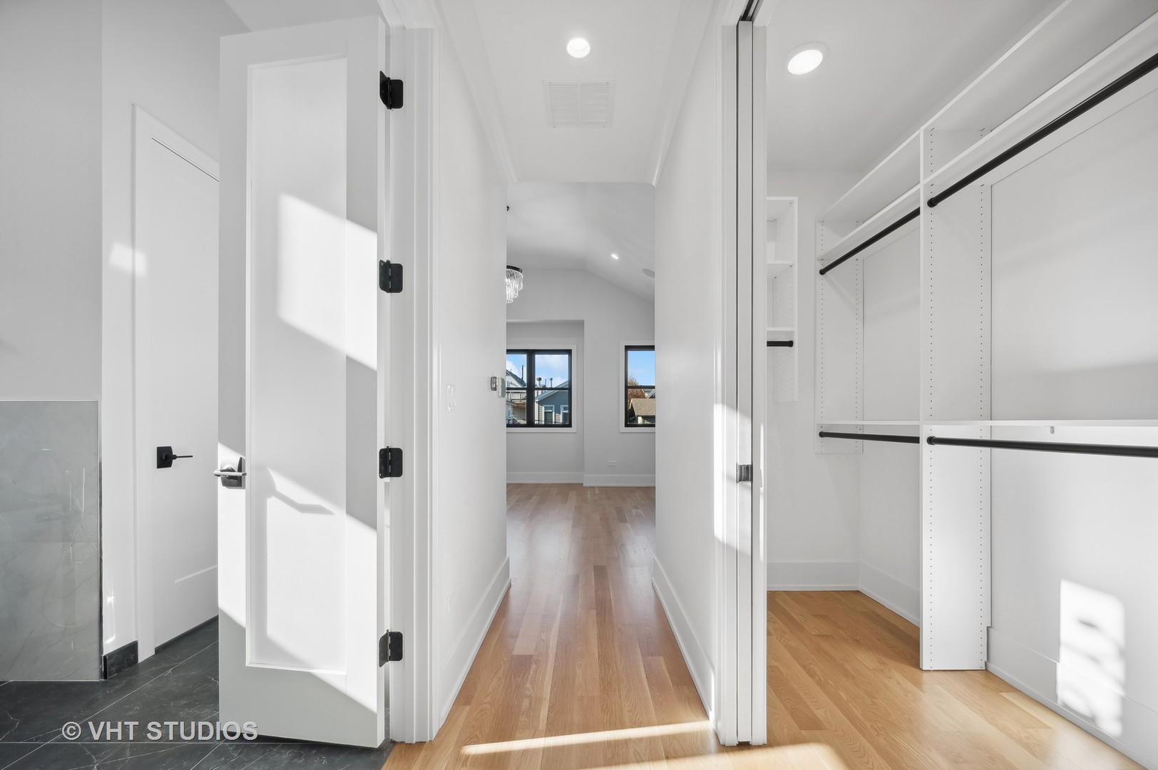 3018 North Seminary Avenue Chicago, IL 60657 - Photo 35 of 62 a view of a hallway view with wooden floor and staircase