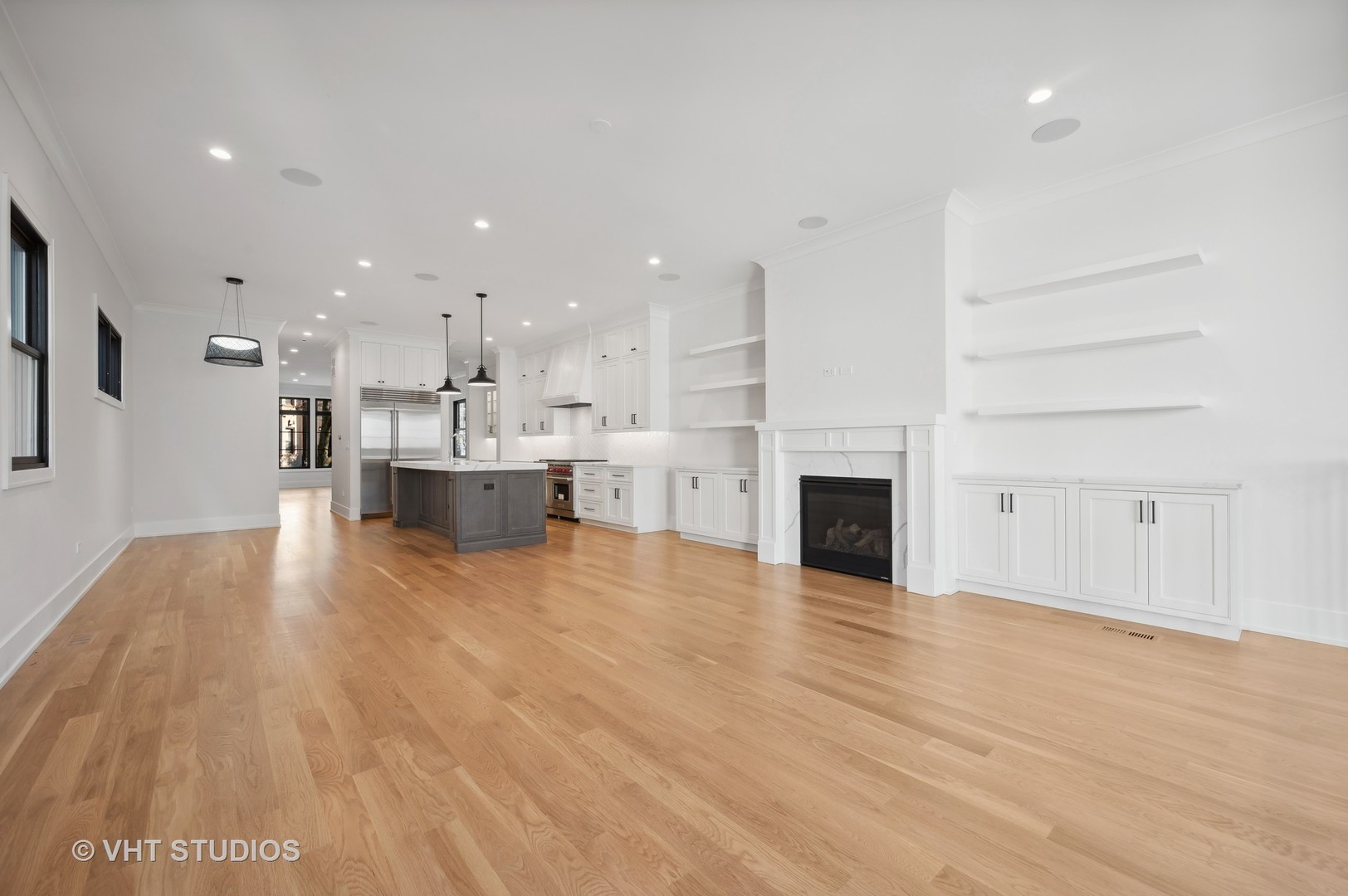 3018 North Seminary Avenue Chicago, IL 60657 - Photo 62 of 62 a view of a kitchen with furniture and a fireplace