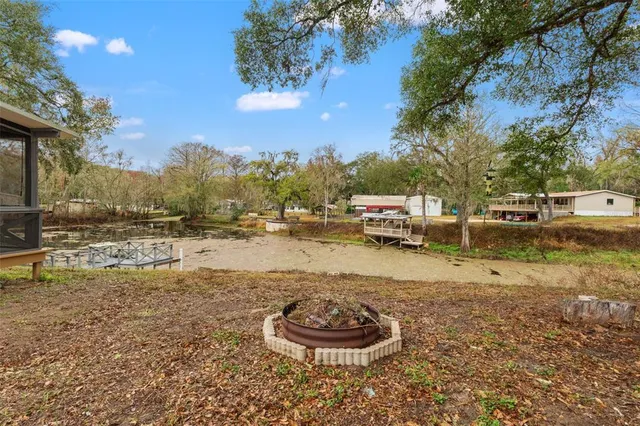 a view of a lake with houses