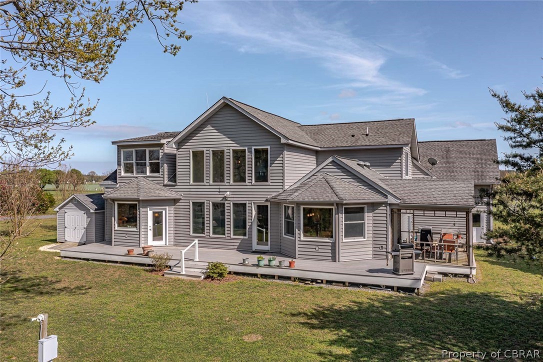 364 Captains Way Reedville, VA 22539 - Photo 1 of 50 Waterside of the home - easy low maintenance living! Vinyl Siding, Composite decking.