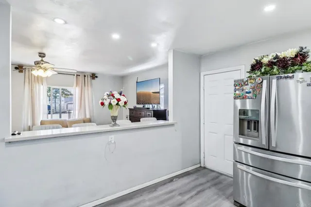 a view of a backyard and a garden