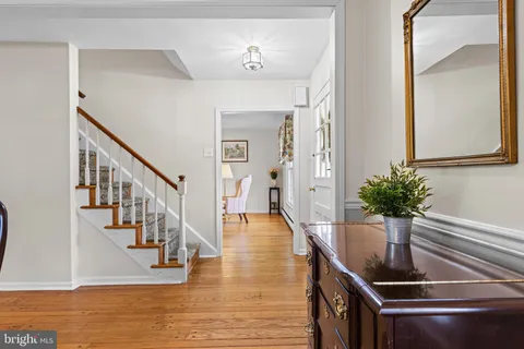 a view of an entryway with a front door