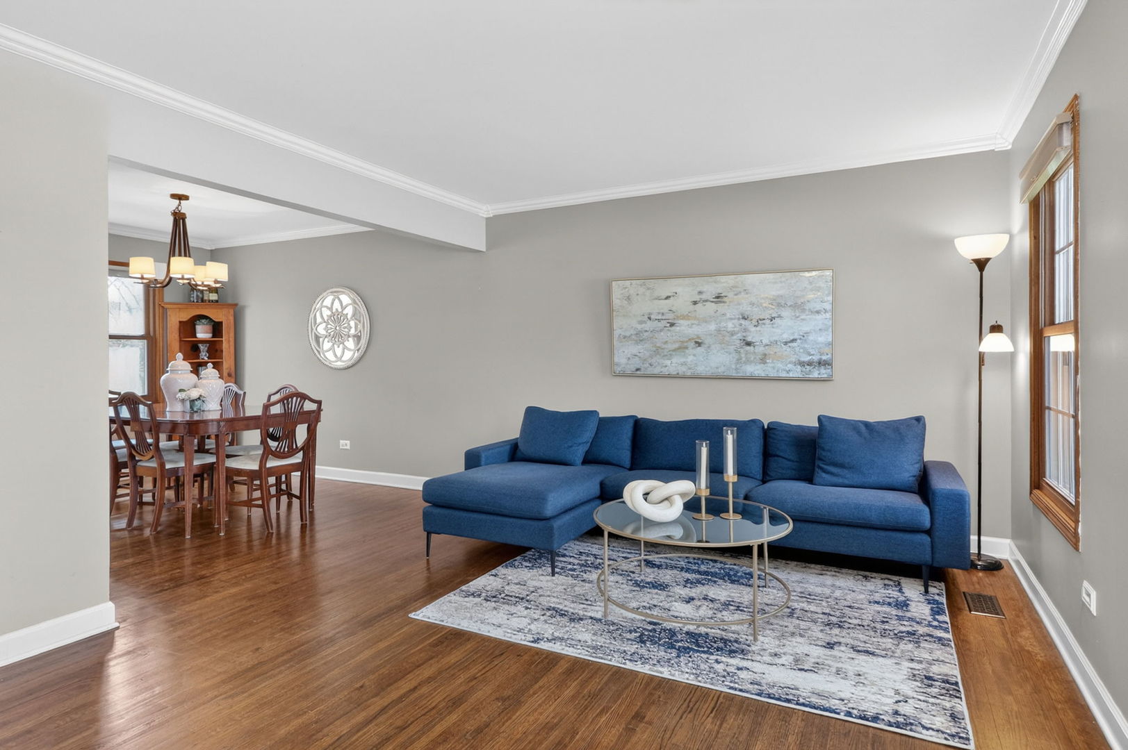 2123 Green Valley Road Darien, IL 60561 - Photo 2 of 30 a living room with furniture and wooden floor