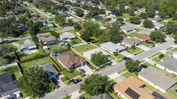 an aerial view of multiple house