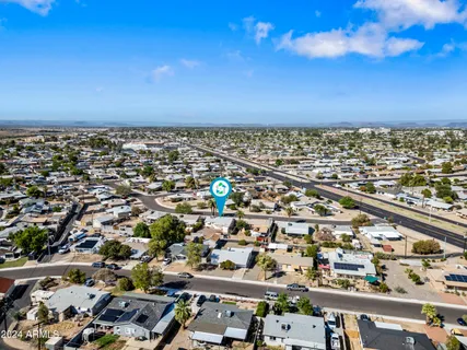 an aerial view of a city