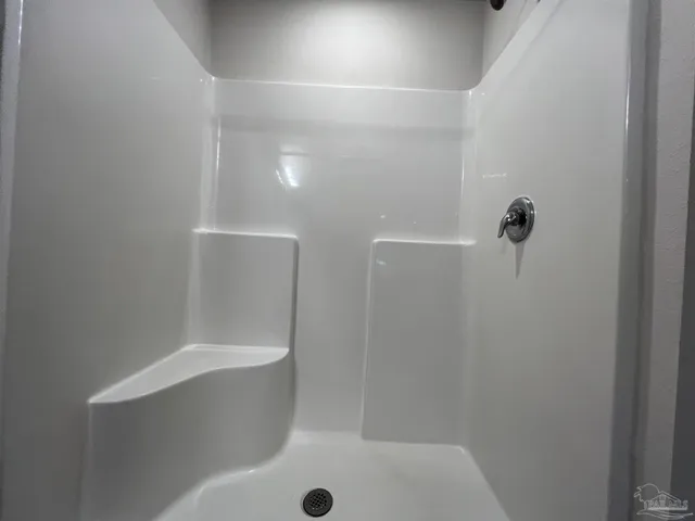 a bathroom with a tub