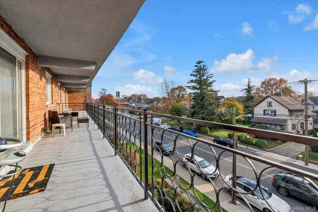 a view of city from balcony
