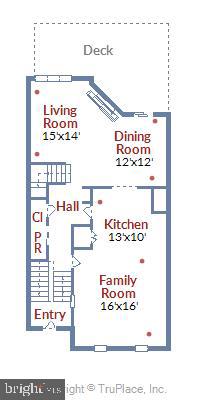 11553 Hemingway Drive Reston, VA 20194 - Photo 55 of 56 Mid Level Floor Plan 950 sq. ft.