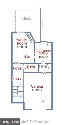 11553 Hemingway Drive Reston, VA 20194 - Photo 56 of 56 Lower Level Floor Plan 900 sq. ft.