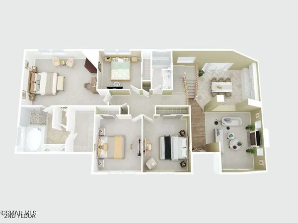 a view of a living room with furniture