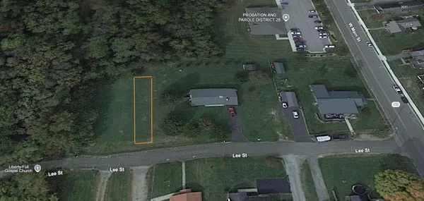 an aerial view of waterside residential houses