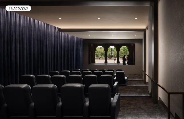 a room with fireplace and furniture