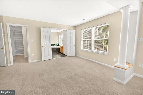 a view of a wooden floor in a backyard