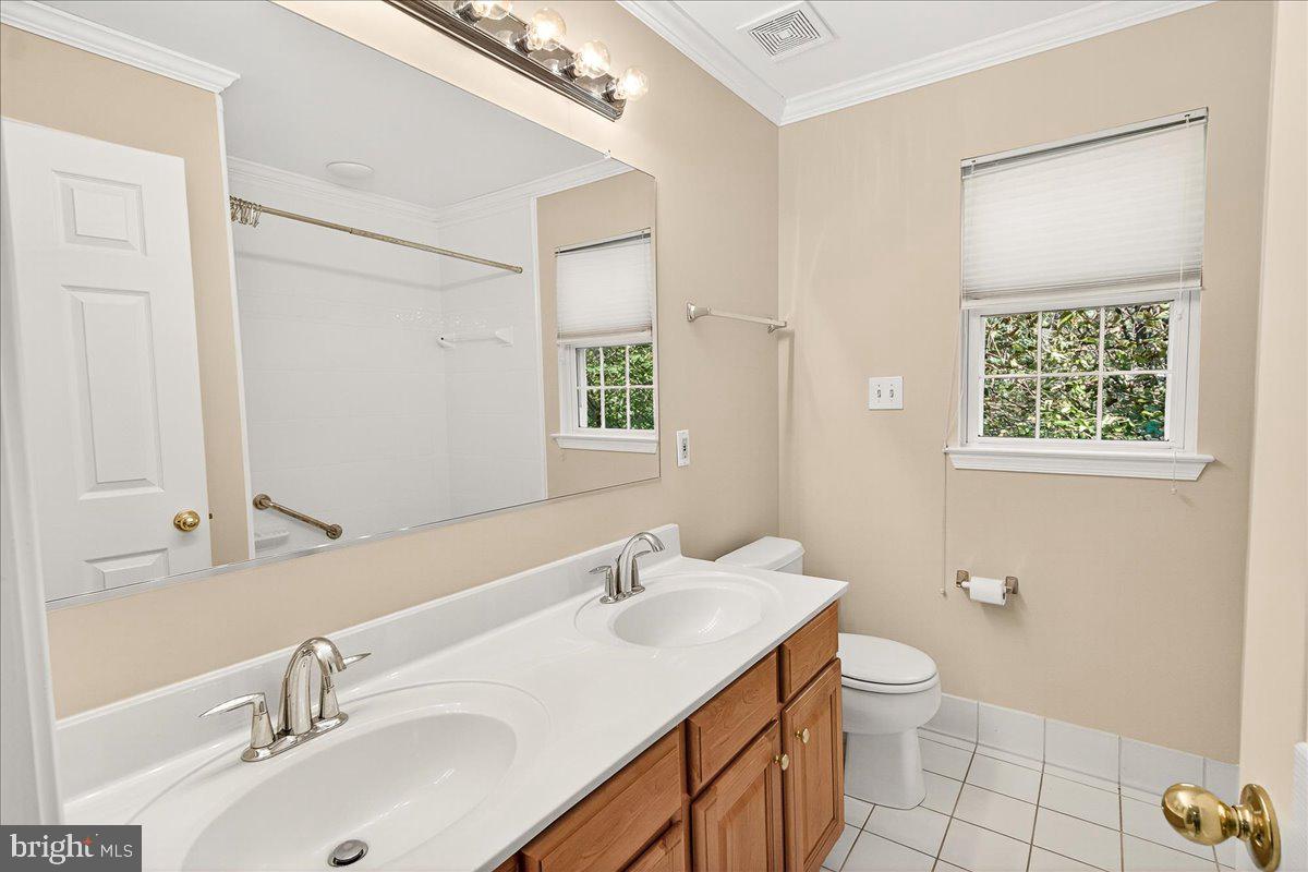 19332 Cissel Manor Drive Poolesville, MD 20837 - Photo 52 of 81 a bathroom with a sink a toilet and shower