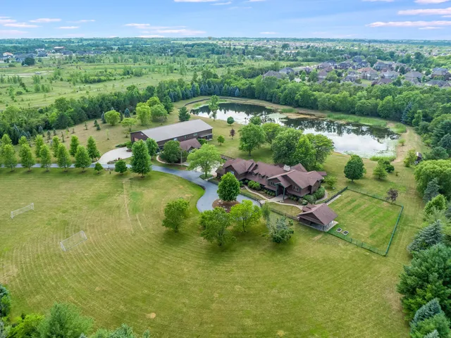 a view of a lake with a city