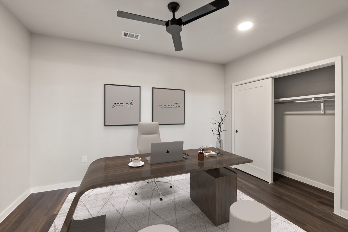 4510 Terry-O Lane, Unit 322 Austin, TX 78745 - Photo 11 of 35 a living room with furniture and a wooden floor