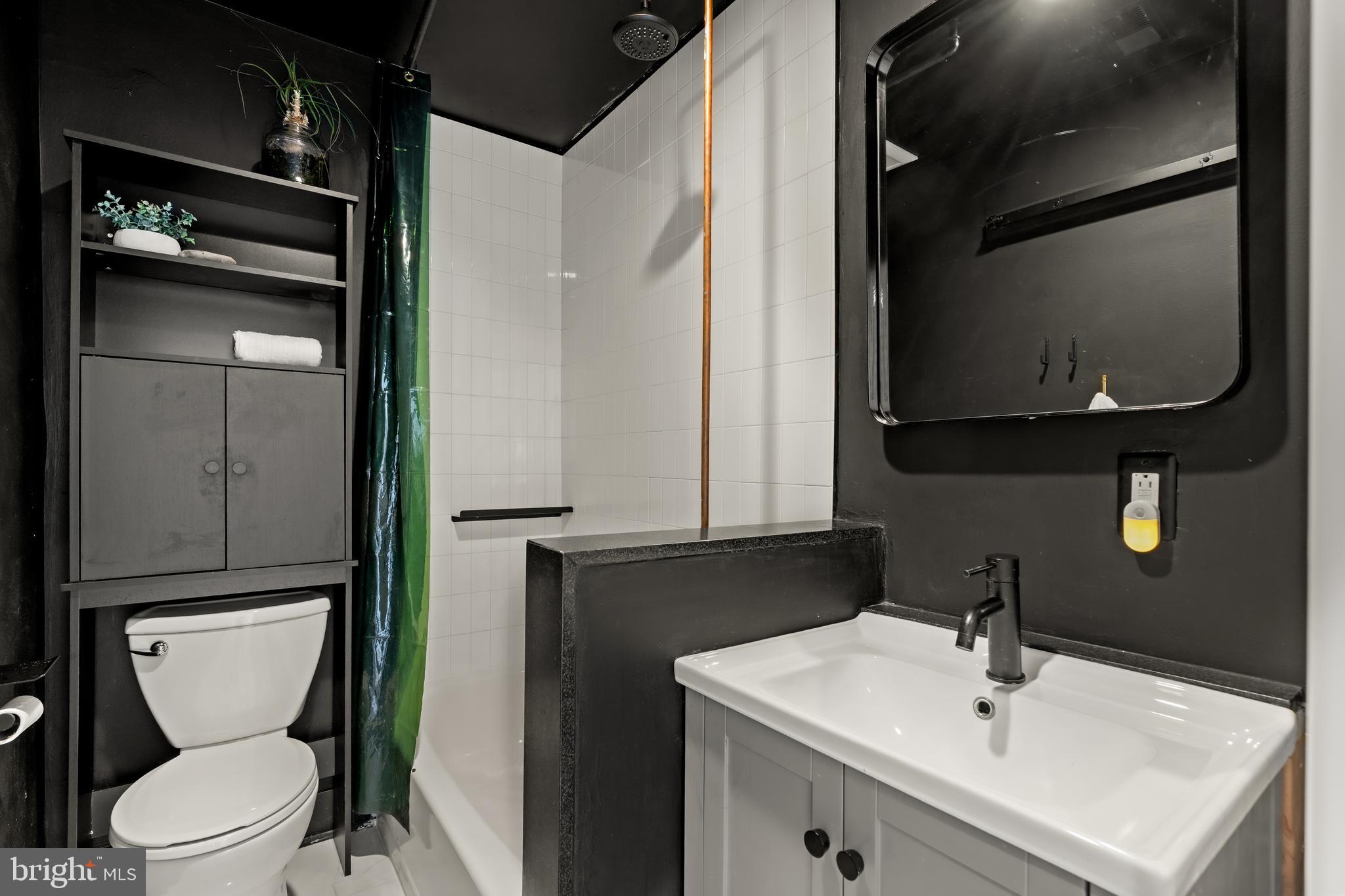 2305 18th Street Northwest, Unit 406 Washington, DC 20009 - Photo 14 of 28 a bathroom with a sink toilet and mirror