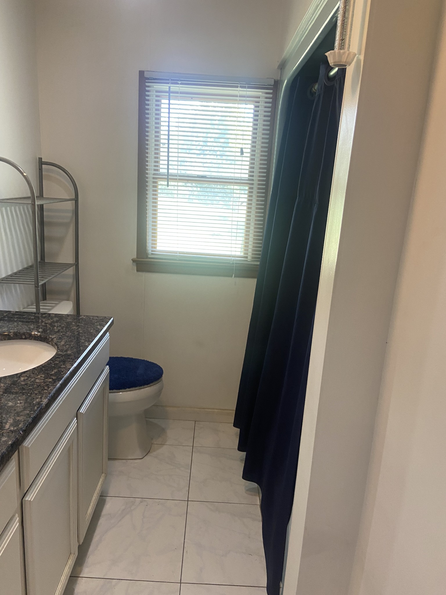 1071 Simms Heights Road Kingston Springs, TN 37082 - Photo 18 of 31 a bathroom with a granite countertop toilet sink and mirror