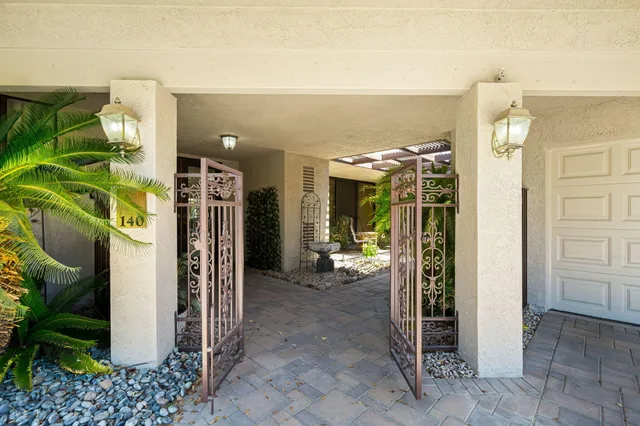 a view of porch with seating space