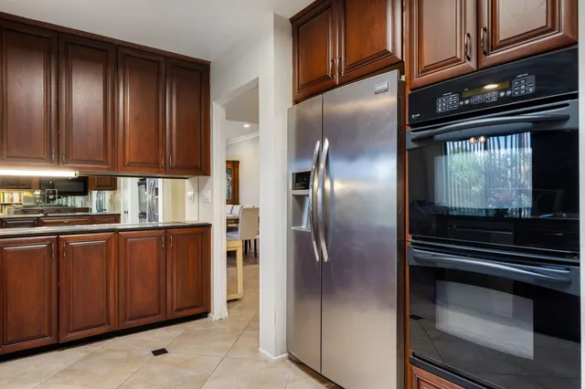 a backyard of a house with seating space