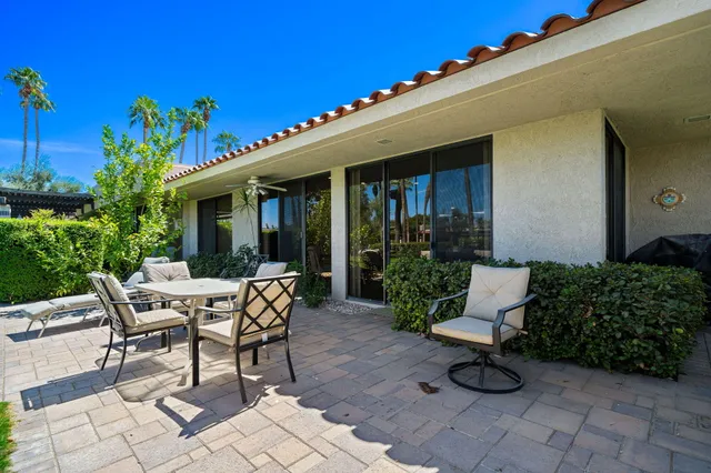 a house view with a seating space