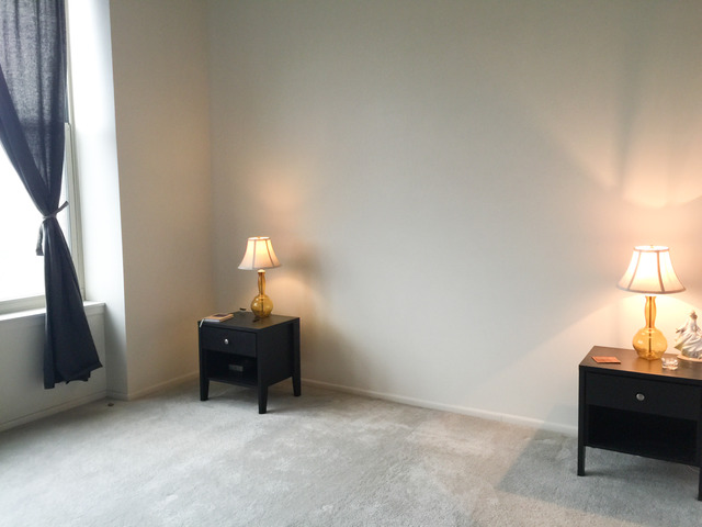 6 South Laflin Street, Unit 308 Chicago, IL 60607 - Photo 10 of 16 a room with a mirror and lamp