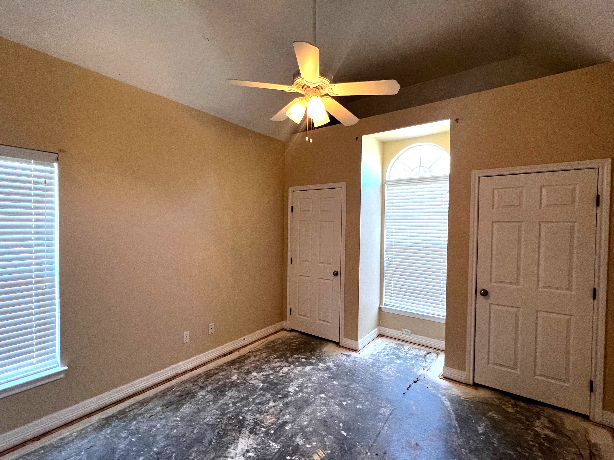 170 Rose Mayer Loop La Grange, TX 78945 - Photo 13 of 19 a view of an empty room with window and chandelier fan