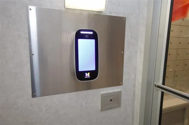 a close up view of a mirror