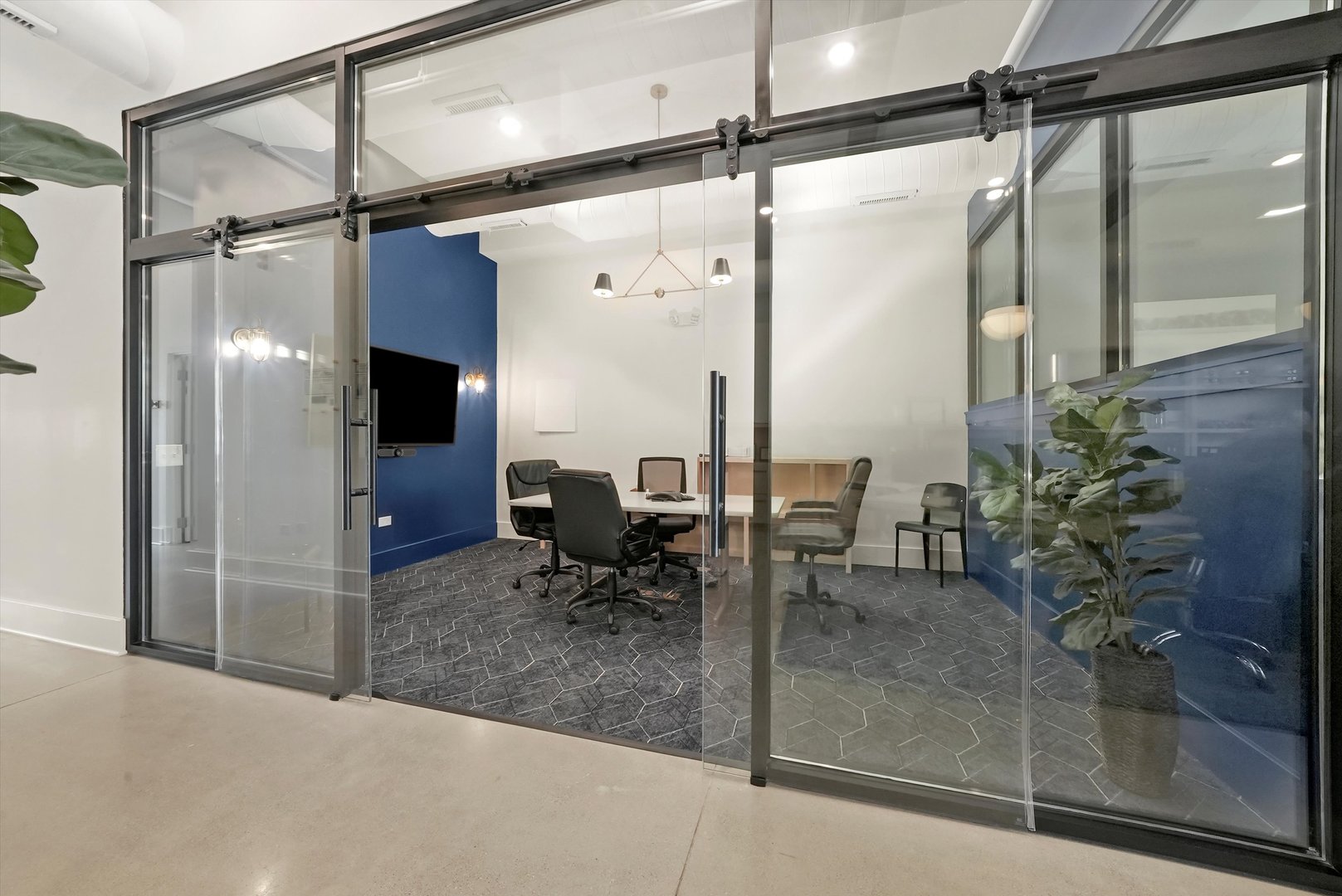 1016 South State Street Lockport, IL 60441 - Photo 16 of 67 a bathroom with a glass shower door and a glass door