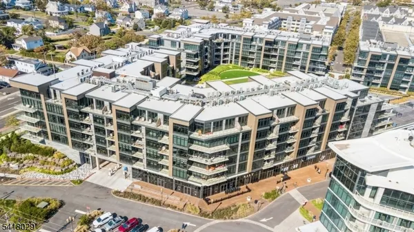 an aerial view of a building